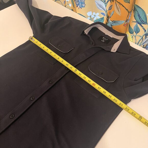Bylt Premium Basics Coastal Overshirt Black Men's M Outdoors Preppy Utility - Picture 8 of 9